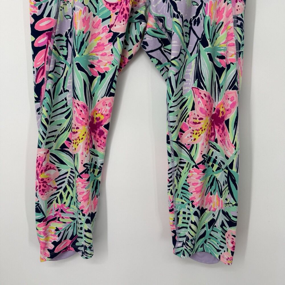 Lilly Pulitzer Luxletic Anika Weekender Cropped Legging Floral Resort Size XL - Picture 3 of 14